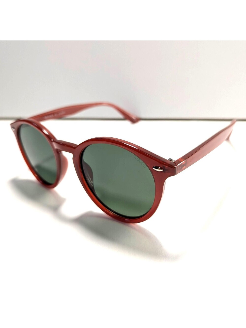 SOJOS UV400 Sunglasses SJ 2069 C7 MZ Size: 50-26-148 Red Frames Grey Round Lens